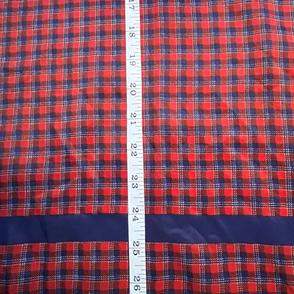 Robinson Golluber Large Red and Blue Plaid Scarf - Picture 8 of 8